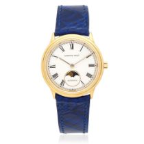 Audemars Piguet. An 18K gold automatic wristwatch with moon phase Circa 1990