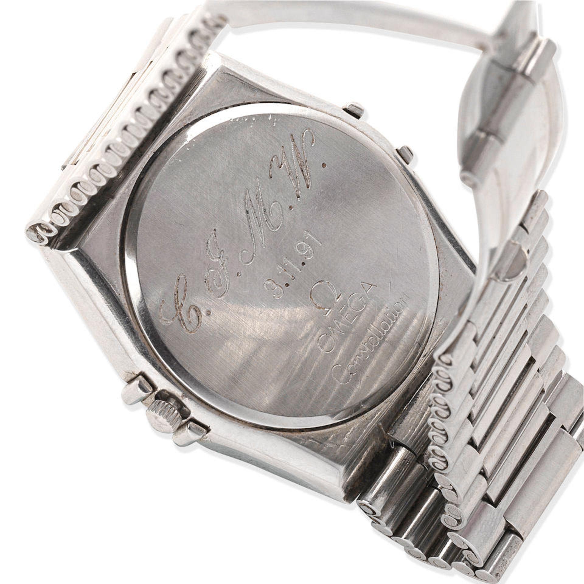 Omega. A stainless steel quartz calendar bracelet watch Constellation, Ref: 396.1070, Circa 1991 - Bild 2 aus 4