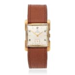Omega. A 14K gold manual wind wristwatch Circa 1944
