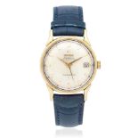 Omega. A gold plated stainless steel automatic calendar wristwatch Constellation, Ref: 168.005,...