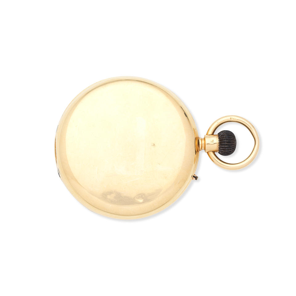 Henry Miles, 17 Piccadilly, London. An 18K gold keyless wind full hunter pocket watch London Hal... - Image 3 of 4
