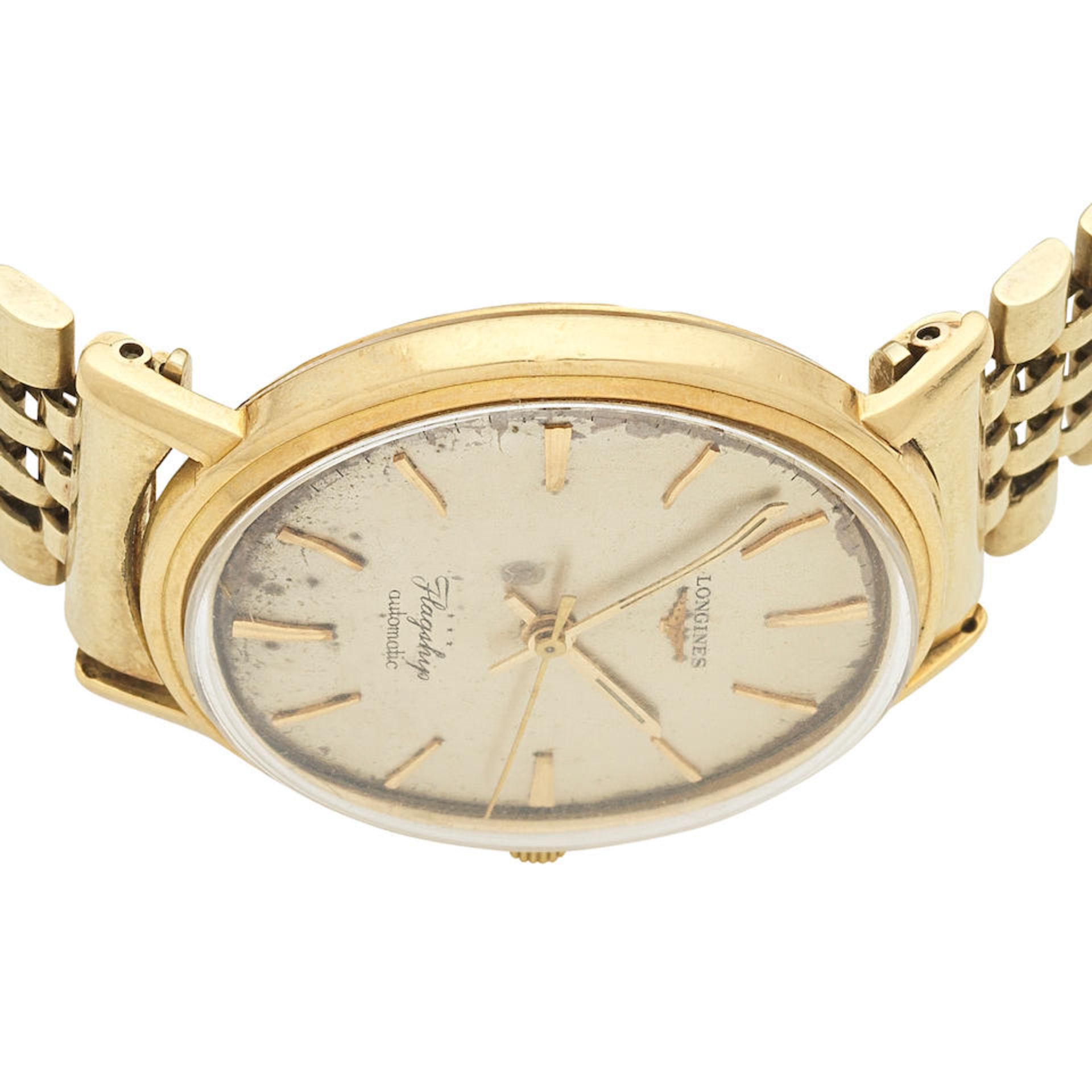 Longines. An 18K gold automatic bracelet watch Flagship Automatic, Ref: 3404, Circa 1961 - Bild 2 aus 4