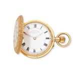 Thomas Russell & Son, Liverpool. An 18K gold keyless wind half hunter pocket watch Circa 1900