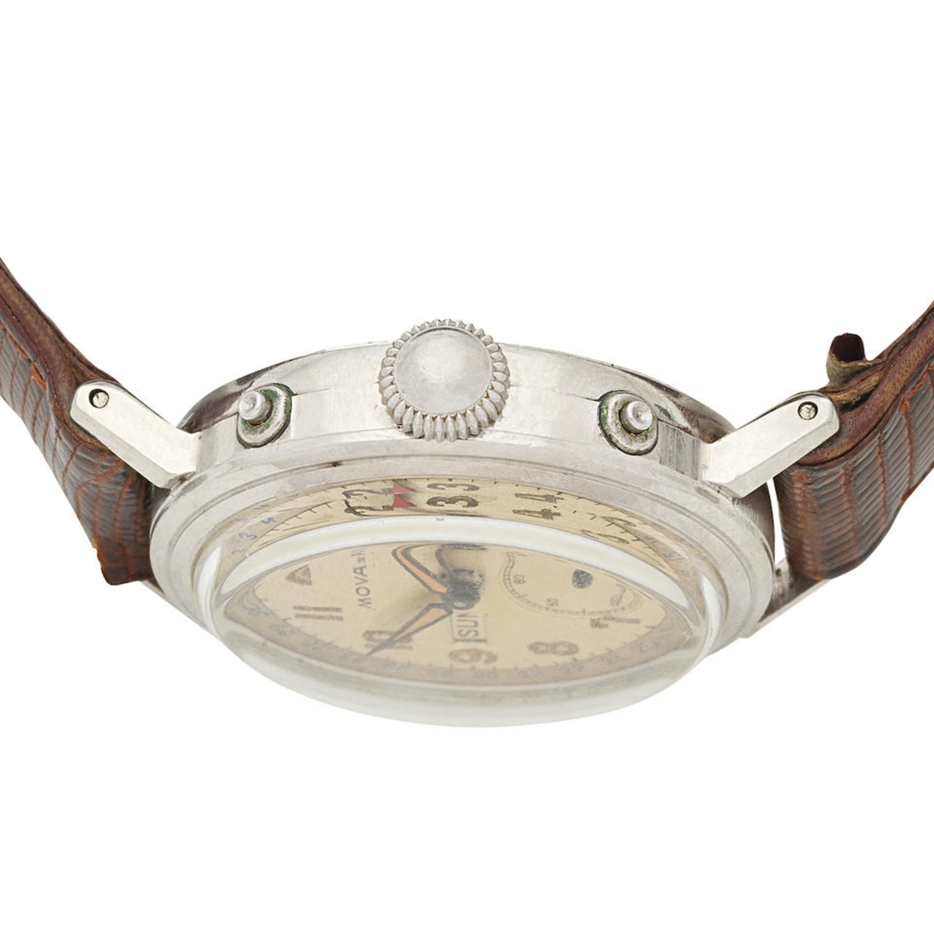 Movado. A stainless steel manual wind triple calendar wristwatch Ref: 1502, Circa 1950 - Bild 4 aus 5