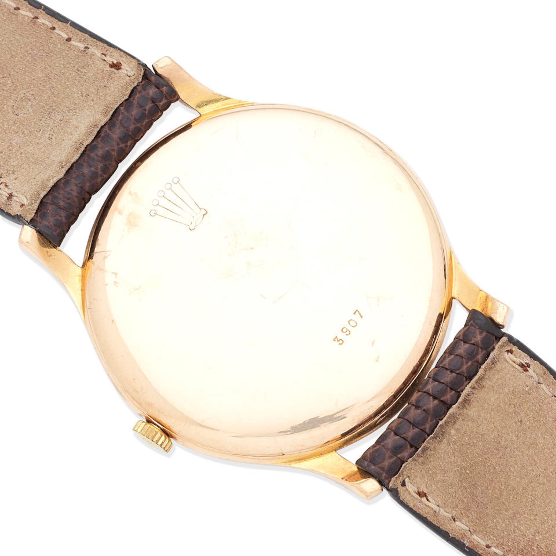 Rolex. An 18K gold manual wind wristwatch with associated case Ref: 3907, Circa 1954 - Bild 2 aus 5