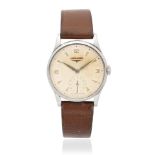 Longines. A stainless steel manual wind wristwatch Ref: 13322, Circa 1954