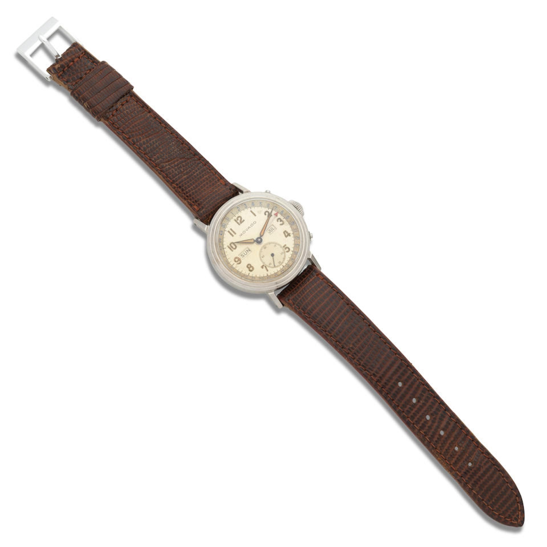 Movado. A stainless steel manual wind triple calendar wristwatch Ref: 1502, Circa 1950 - Bild 5 aus 5