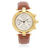 Dubois. A limited edition gold plated stainless steel automatic calendar chronograph wristwatch ...