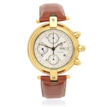 Dubois. A limited edition gold plated stainless steel automatic calendar chronograph wristwatch ...