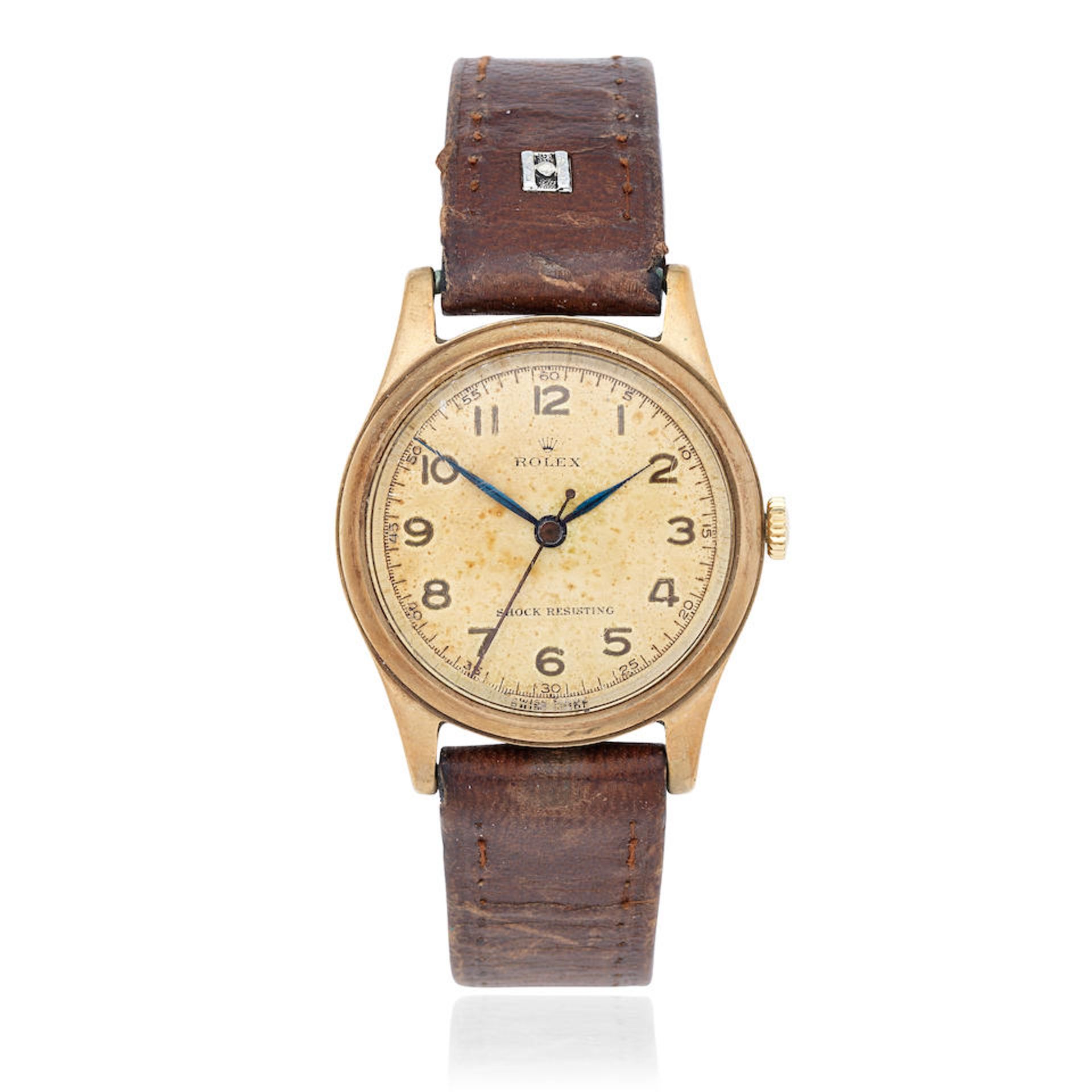 Rolex. A 9K gold manual wind wristwatch Ref: 12325, Birmingham Hallmark for 1950