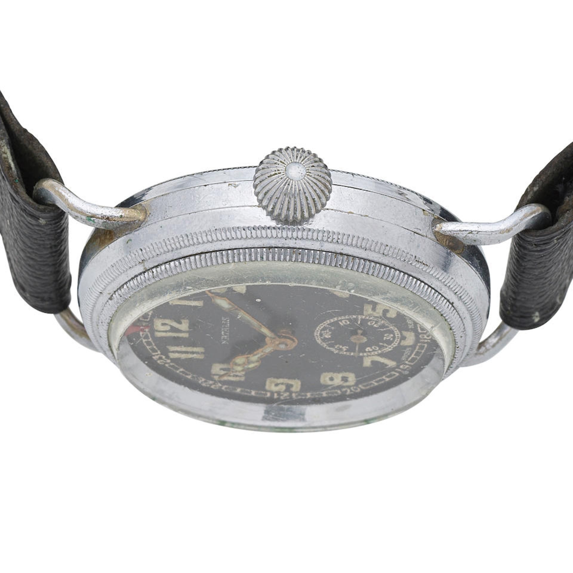 Natalis. A stainless steel manual wind military style wristwatch Circa 1930 - Bild 3 aus 5