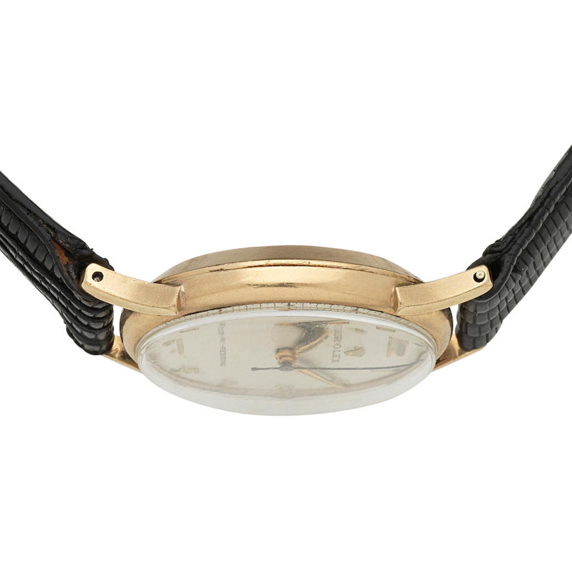 Rolex. A 9K gold manual wind wristwatch Ref: 12857, Birmingham Hallmark for 1954 - Image 2 of 5