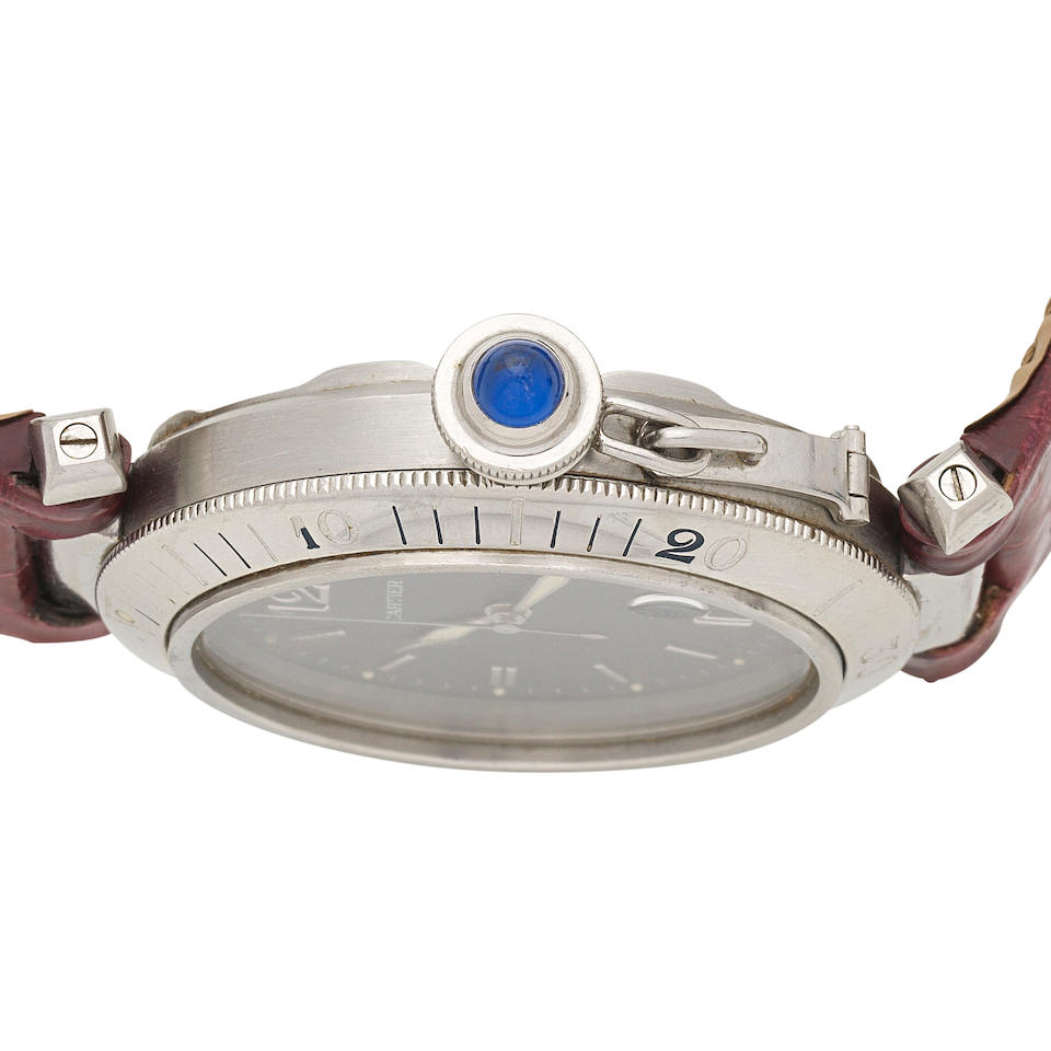 Cartier. A stainless steel automatic calendar wristwatch Pasha, Ref: 1040, Circa 2000 - Image 5 of 7