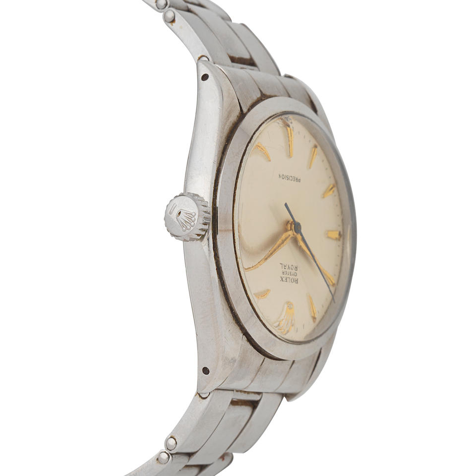 Rolex. A stainless steel manual wind bracelet watch Oyster Royal, Ref: 6426/6427, Circa 1961 - Image 5 of 5