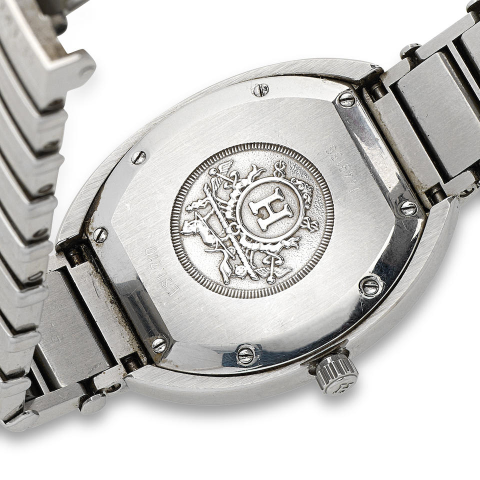 Hermès. A stainless steel quartz bracelet watch with digital display Espace, Ref: ES1.210,... - Image 4 of 4