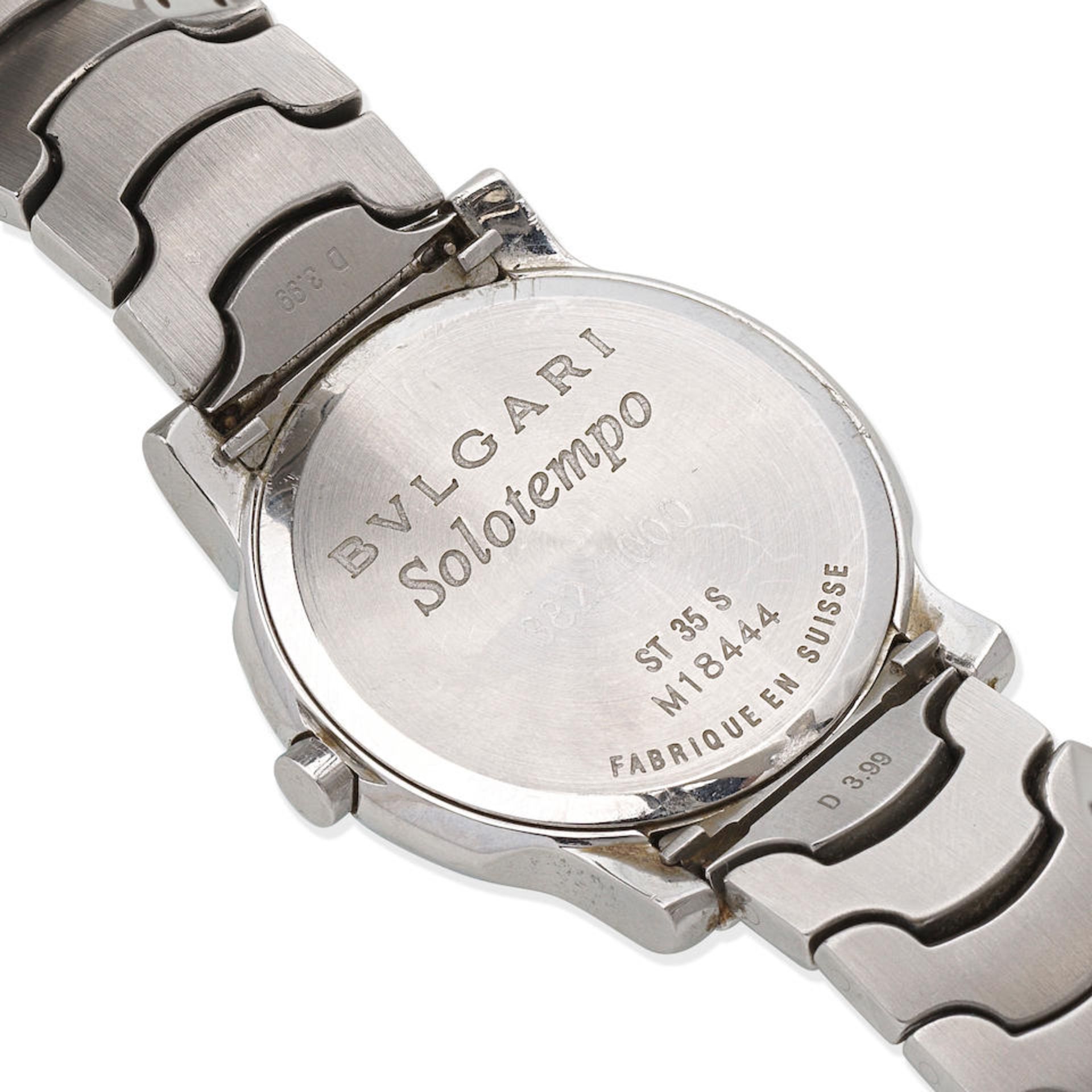 Bulgari. A Limited Edition stainless steel quartz calendar bracelet watch Solotempo, Ref: ST 35... - Bild 4 aus 4