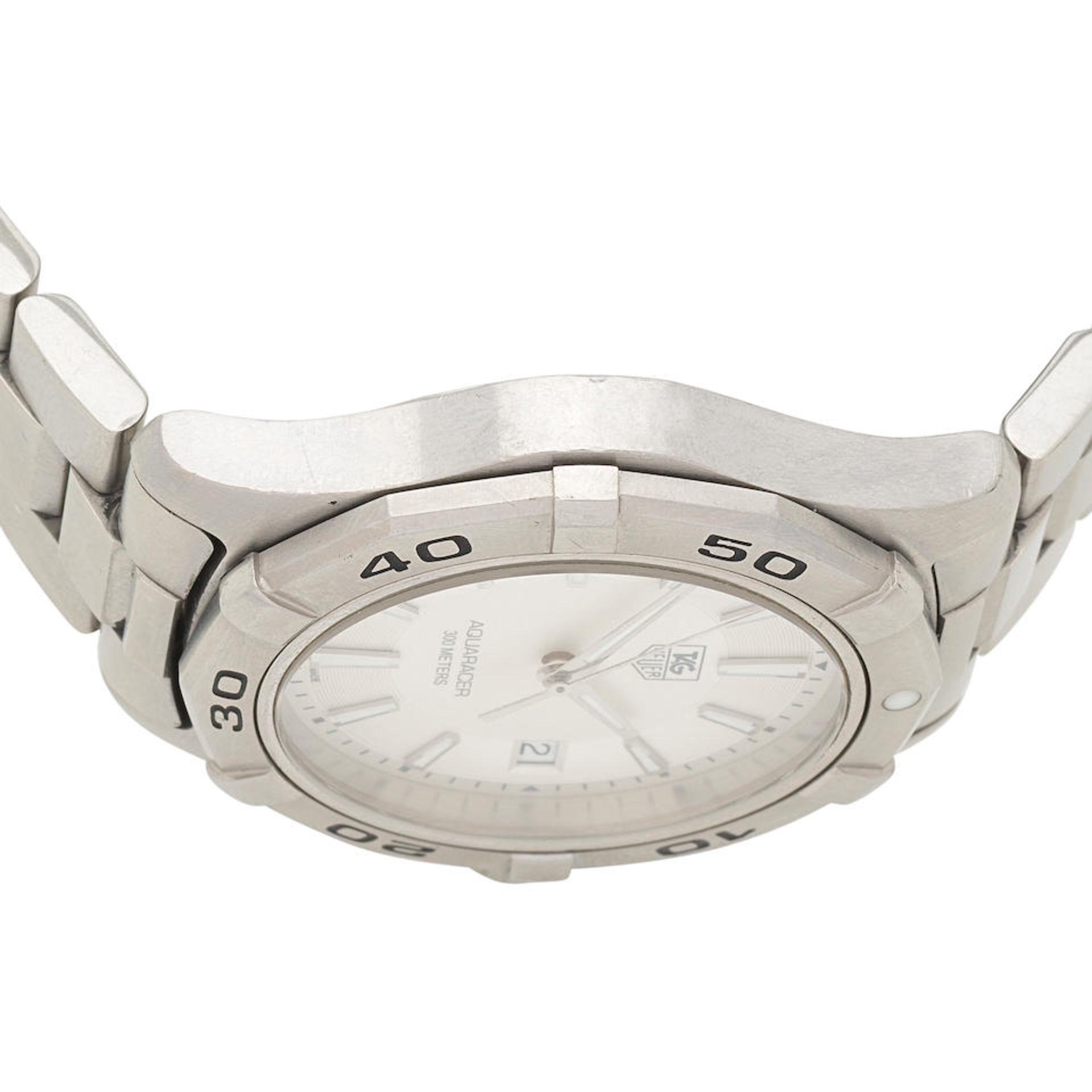 TAG Heuer. A stainless steel quartz calendar bracelet watch Aquaracer, Ref: WAP1111, Circa 2010 - Image 2 of 4