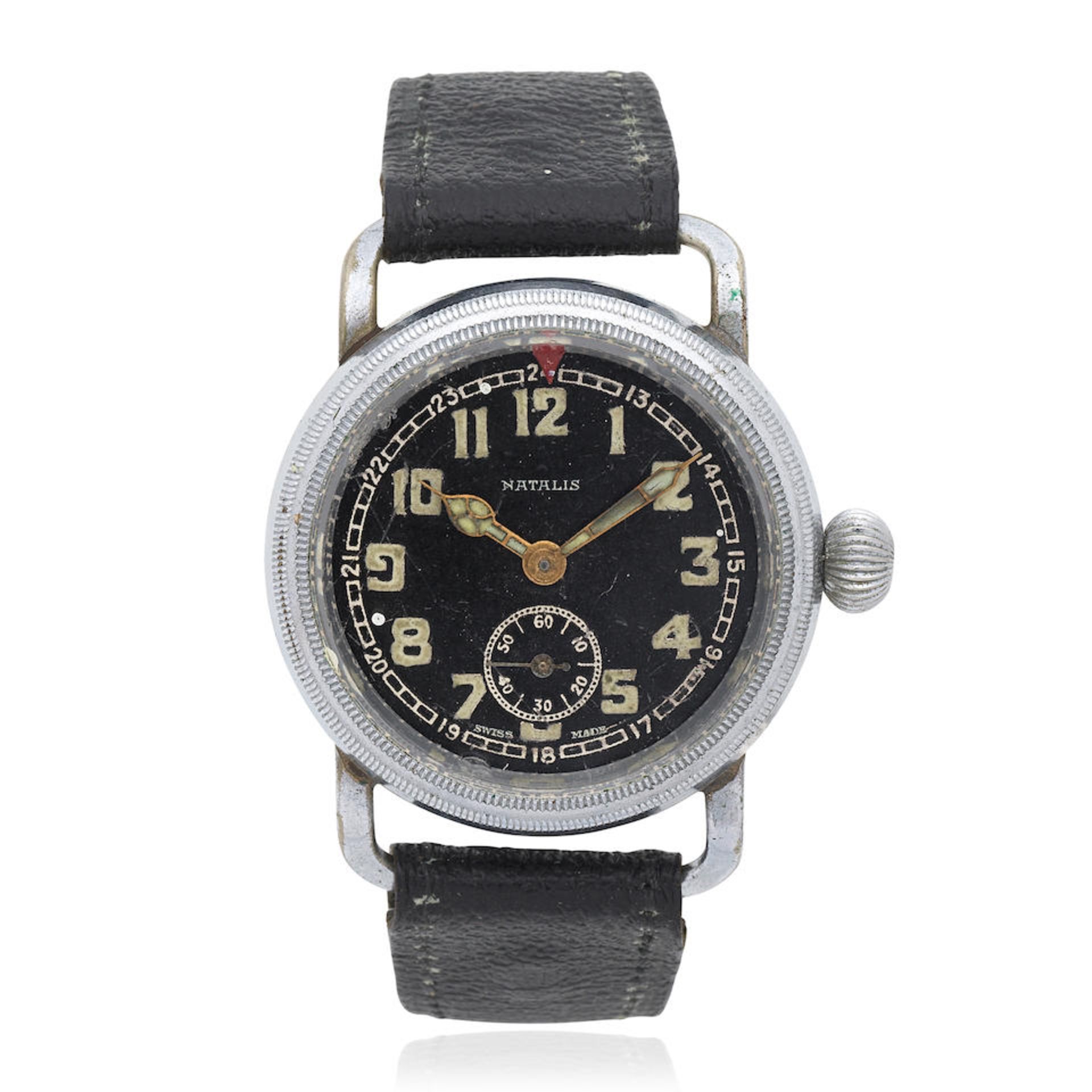 Natalis. A stainless steel manual wind military style wristwatch Circa 1930