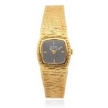 Bulova. A lady's 18K gold electronic bracelet watch Accutron, Ref: 7066, London Import mark fo...