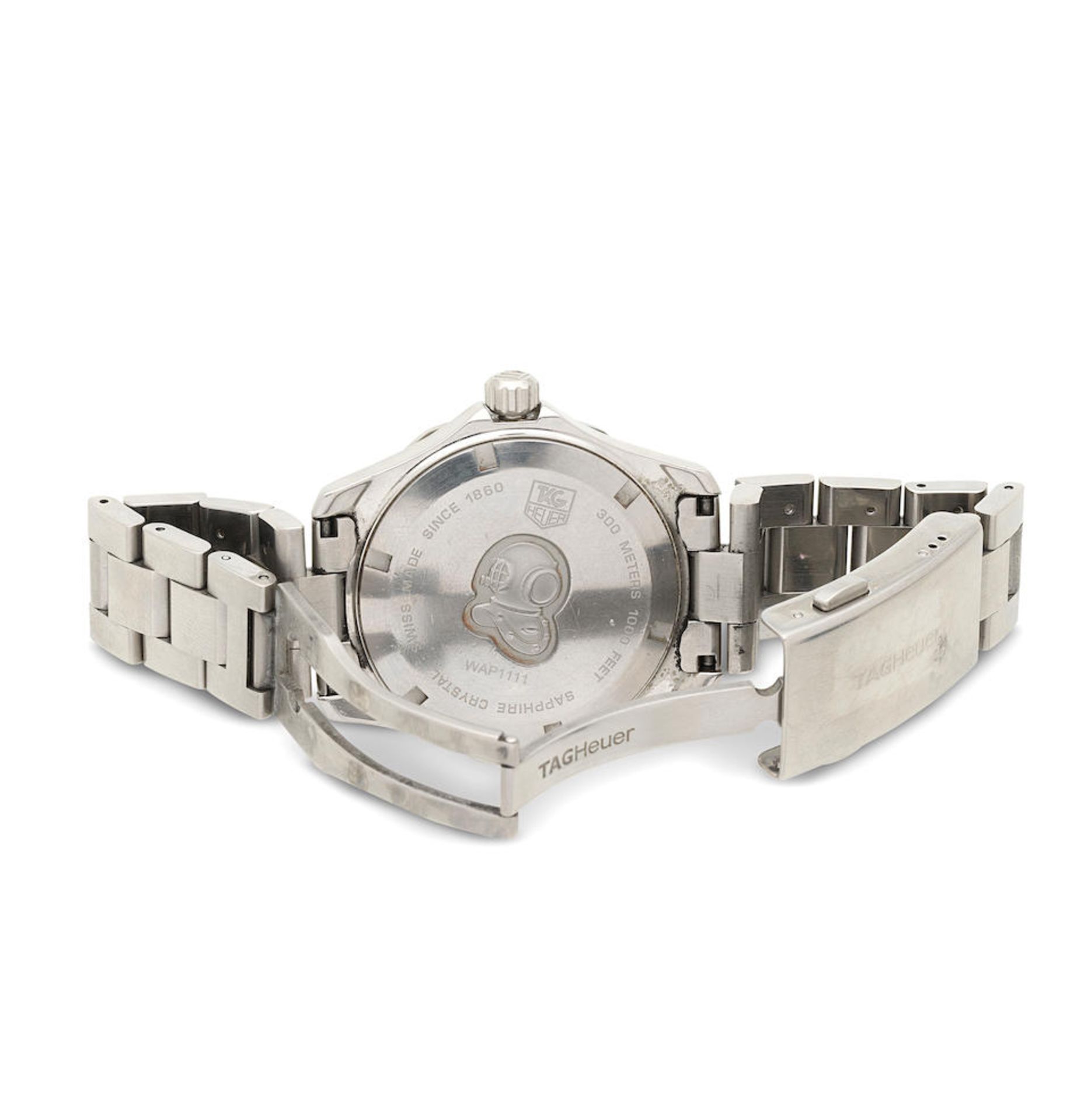 TAG Heuer. A stainless steel quartz calendar bracelet watch Aquaracer, Ref: WAP1111, Circa 2010 - Image 4 of 4