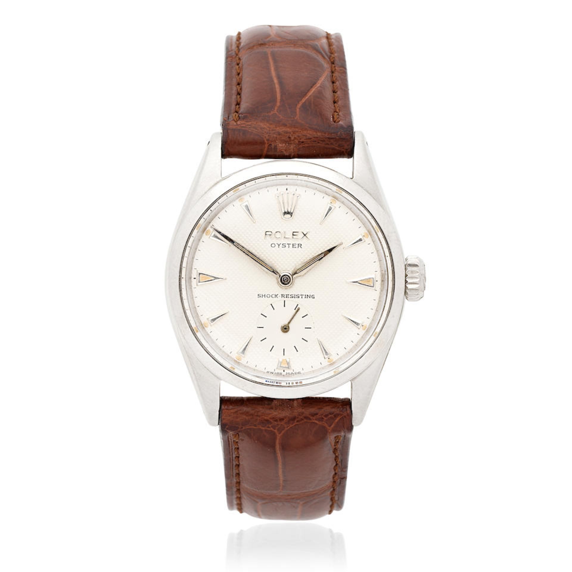 Rolex. A stainless steel manual wind wristwatch Oyster, Ref: 6246, Circa 1955