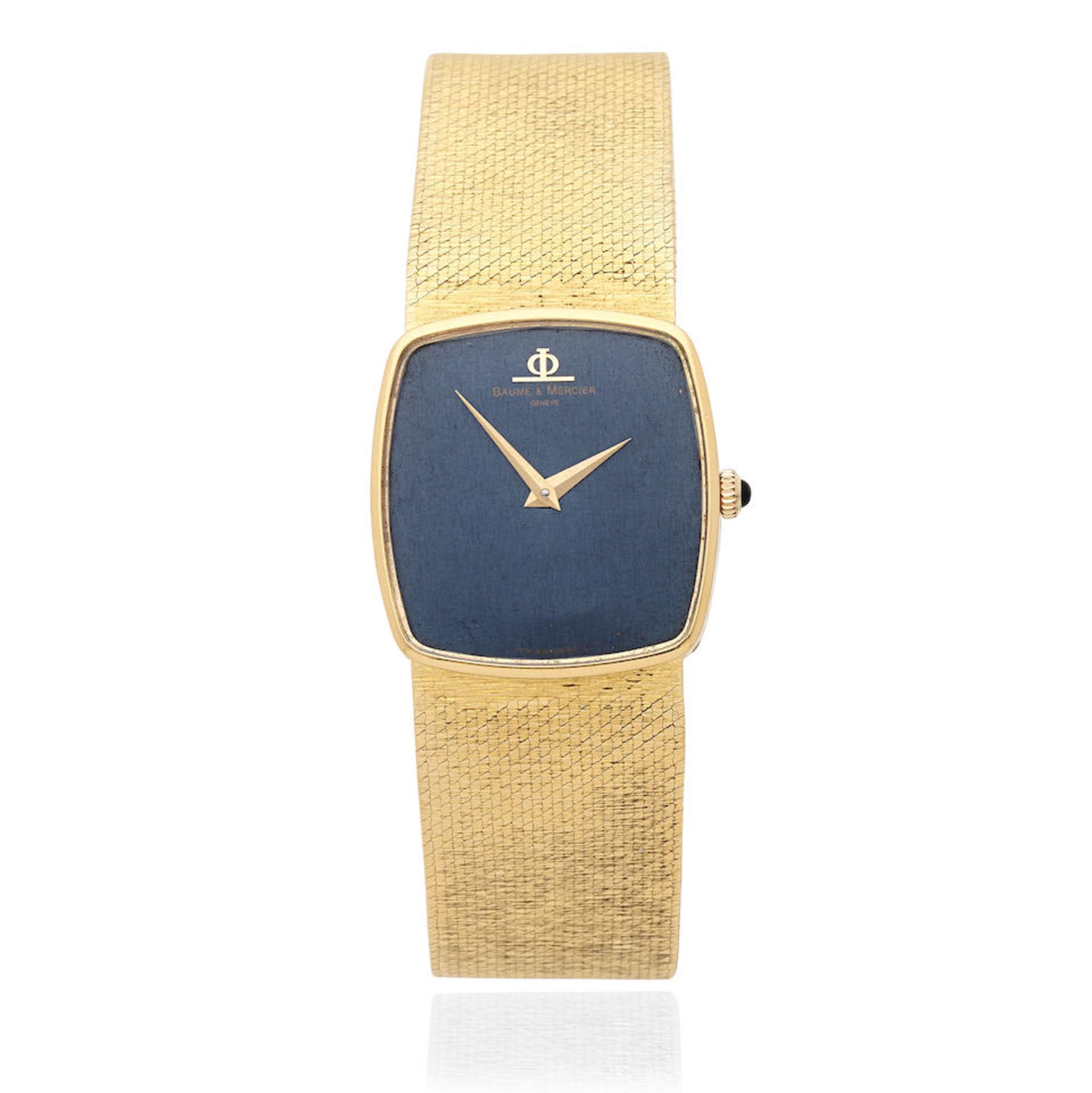 Baume & Mercier. An 18K gold manual wind bracelet watch Circa 1980