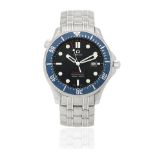 Omega. A stainless steel quartz calendar bracelet watch Seamaster, Ref: 22218000, Purchased 10t...