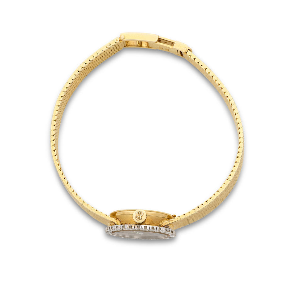 Girard-Perregaux. A lady's 18K gold and diamond set manual wind bracelet watch with tiger's eye ... - Image 3 of 4