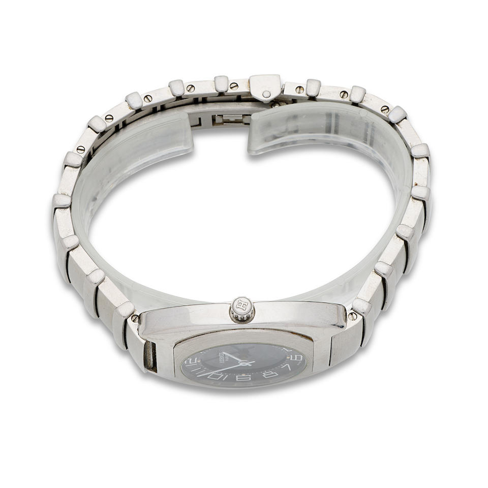 Hermès. A stainless steel quartz bracelet watch with digital display Espace, Ref: ES1.210,... - Image 3 of 4