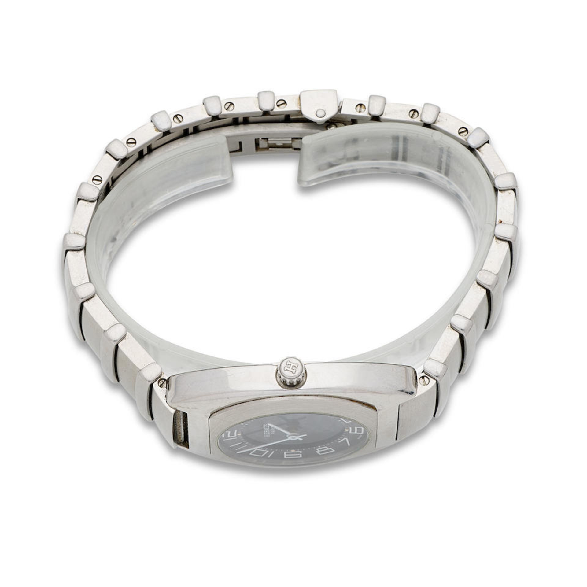 Hermès. A stainless steel quartz bracelet watch with digital display Espace, Ref: ES1.210,... - Bild 3 aus 4