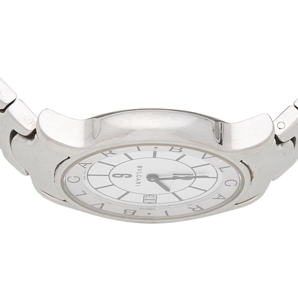 Bulgari. A Limited Edition stainless steel quartz calendar bracelet watch Solotempo, Ref: ST 35... - Image 2 of 4