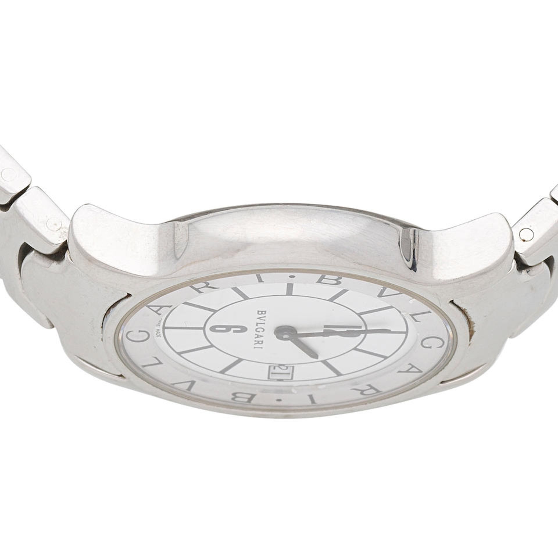 Bulgari. A Limited Edition stainless steel quartz calendar bracelet watch Solotempo, Ref: ST 35... - Bild 2 aus 4
