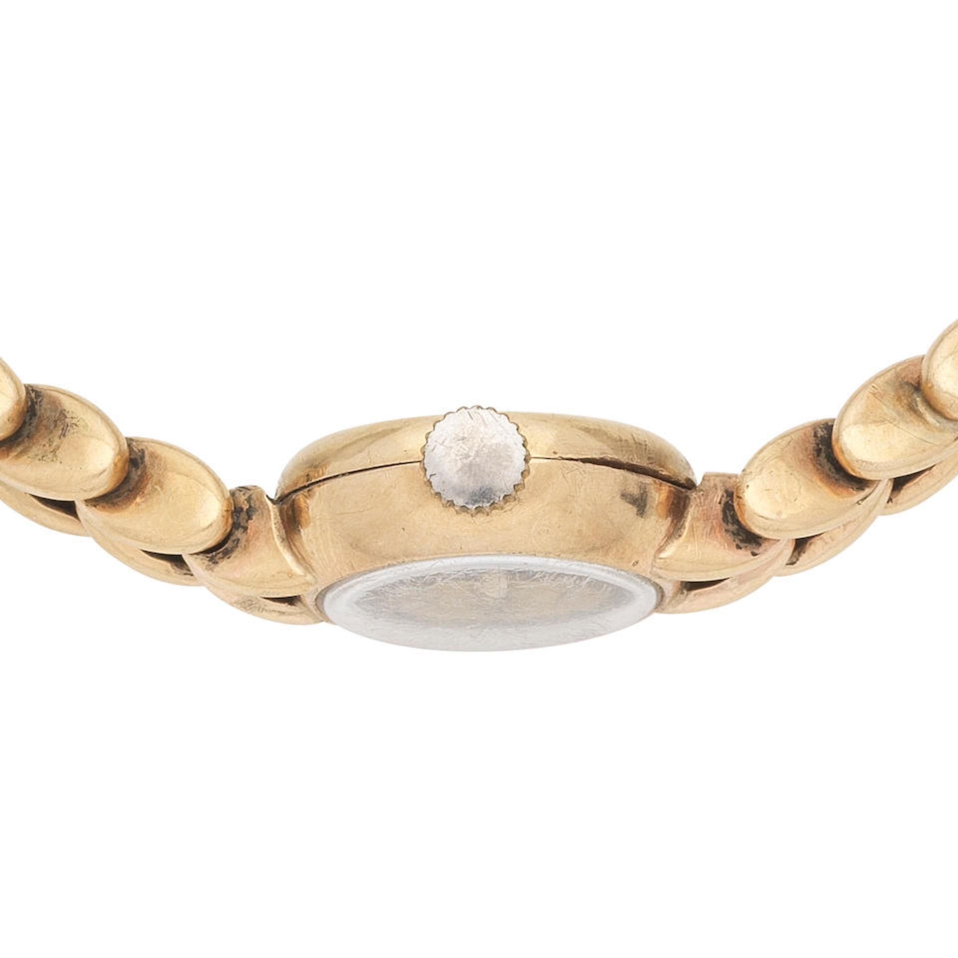 Rolex. A lady's 9K gold manual wind bracelet watch Chester Hallmark for 1958 - Image 3 of 4