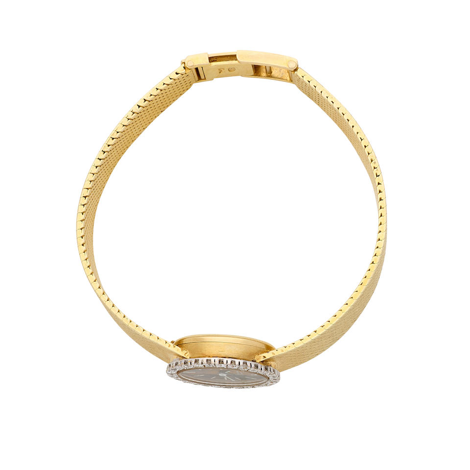 Girard-Perregaux. A lady's 18K gold and diamond set manual wind bracelet watch with tiger's eye ... - Image 2 of 4