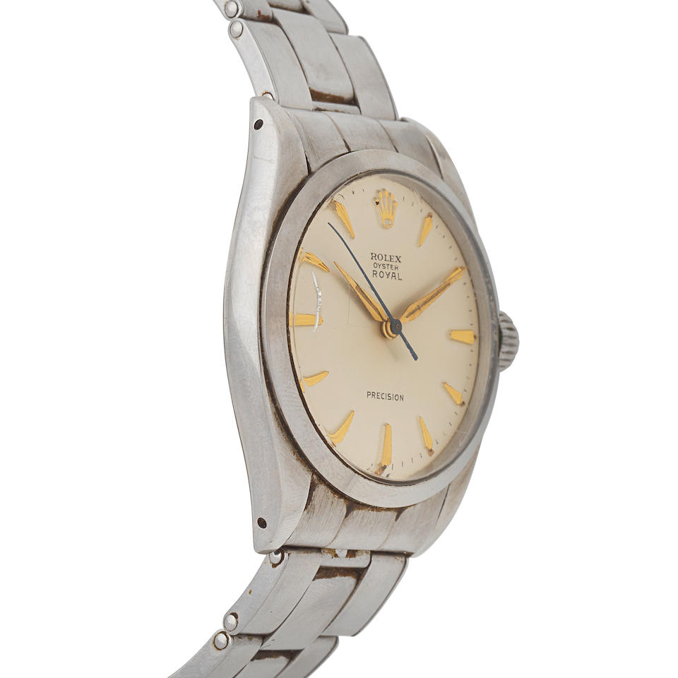 Rolex. A stainless steel manual wind bracelet watch Oyster Royal, Ref: 6426/6427, Circa 1961 - Image 4 of 5