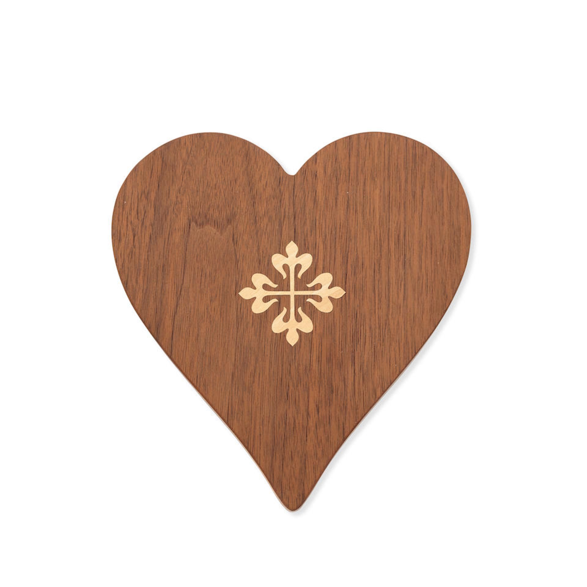 Patek Philippe. A wooden heart shaped chocolate box Circa 2010 - Image 2 of 5