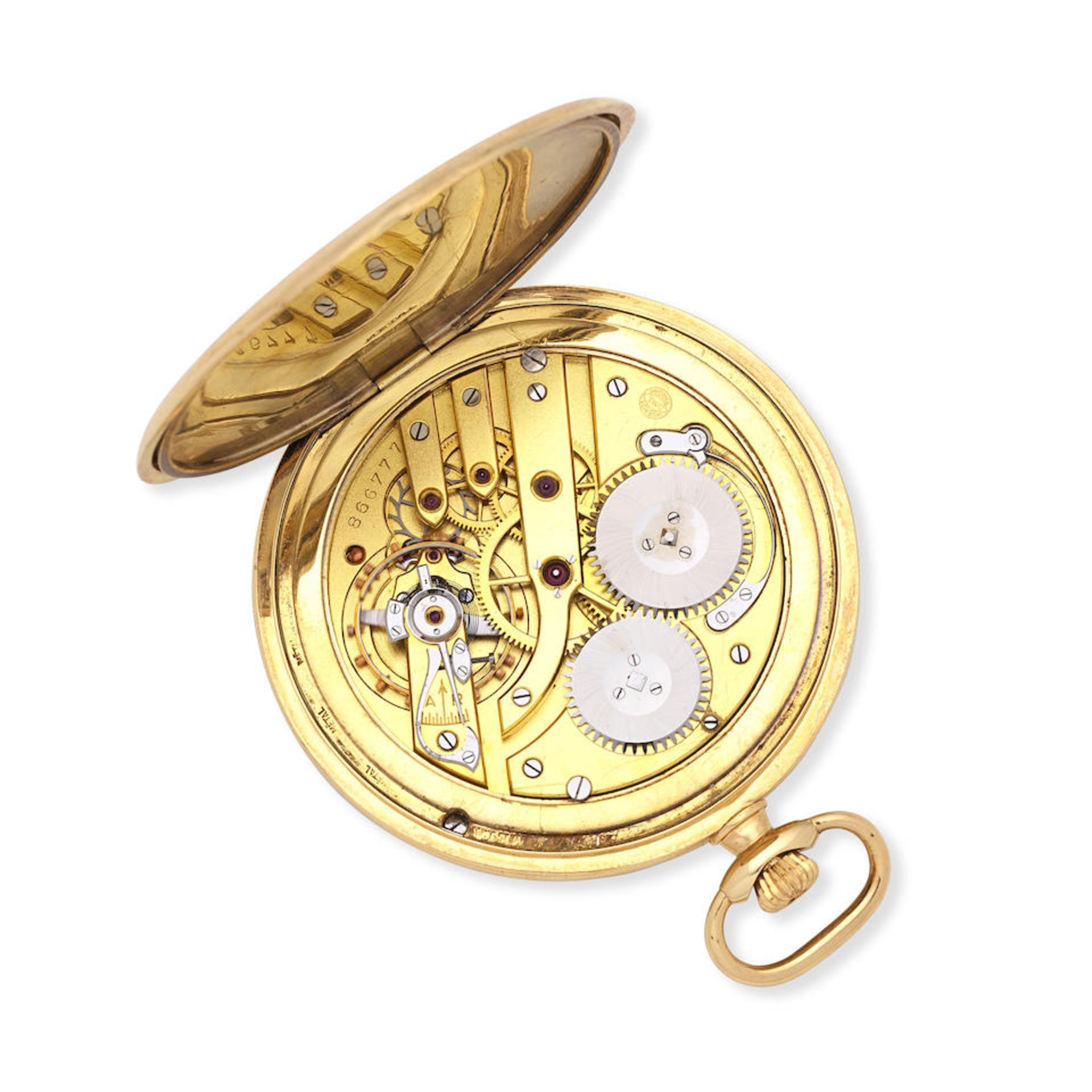 International Watch Co, Schaffhausen. A 14K keyless wind open face pocket watch Circa 1924 - Bild 2 aus 2