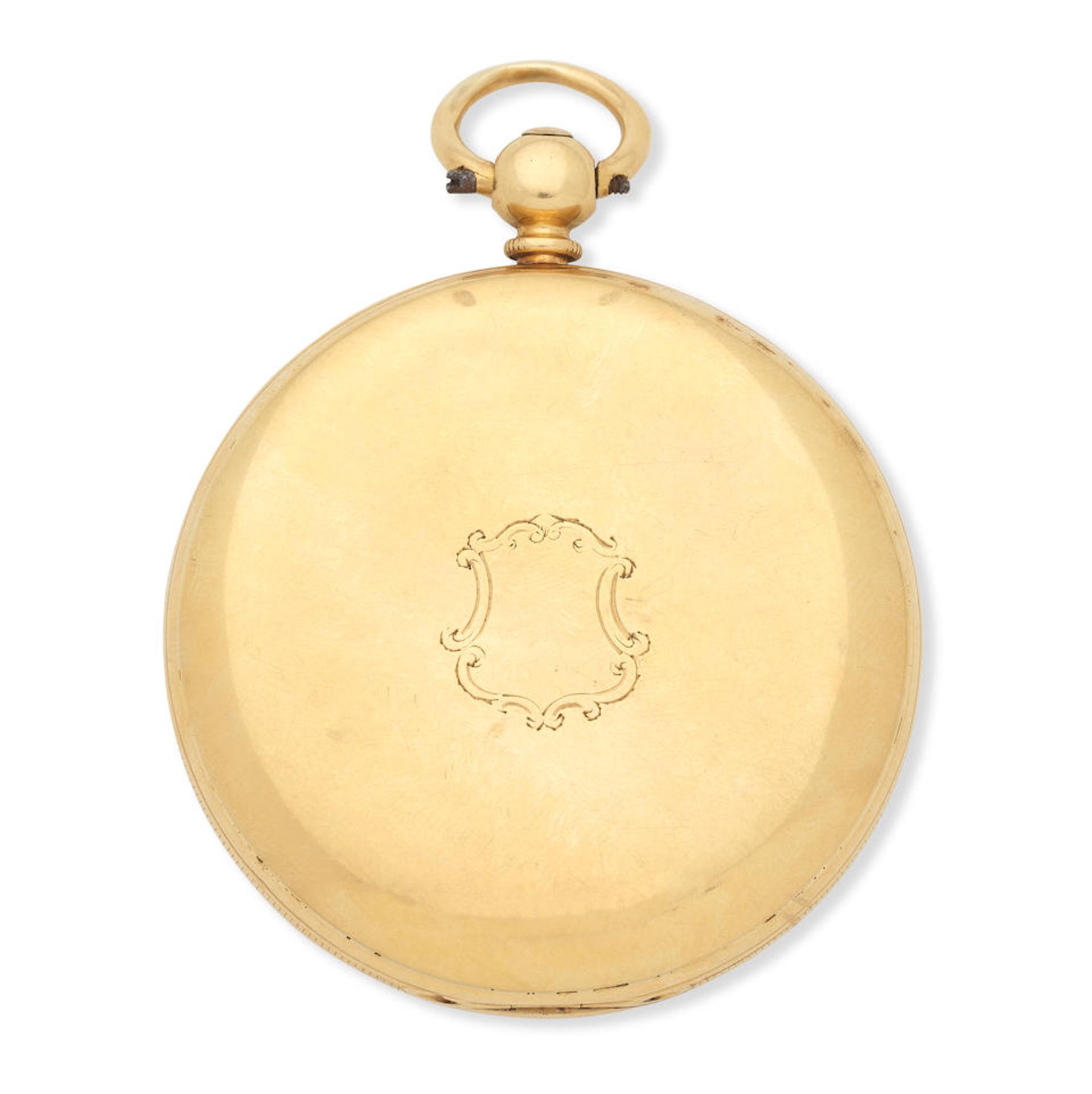 An 18K gold key wind open face pocket watch London Hallmark for 1861 - Bild 2 aus 3