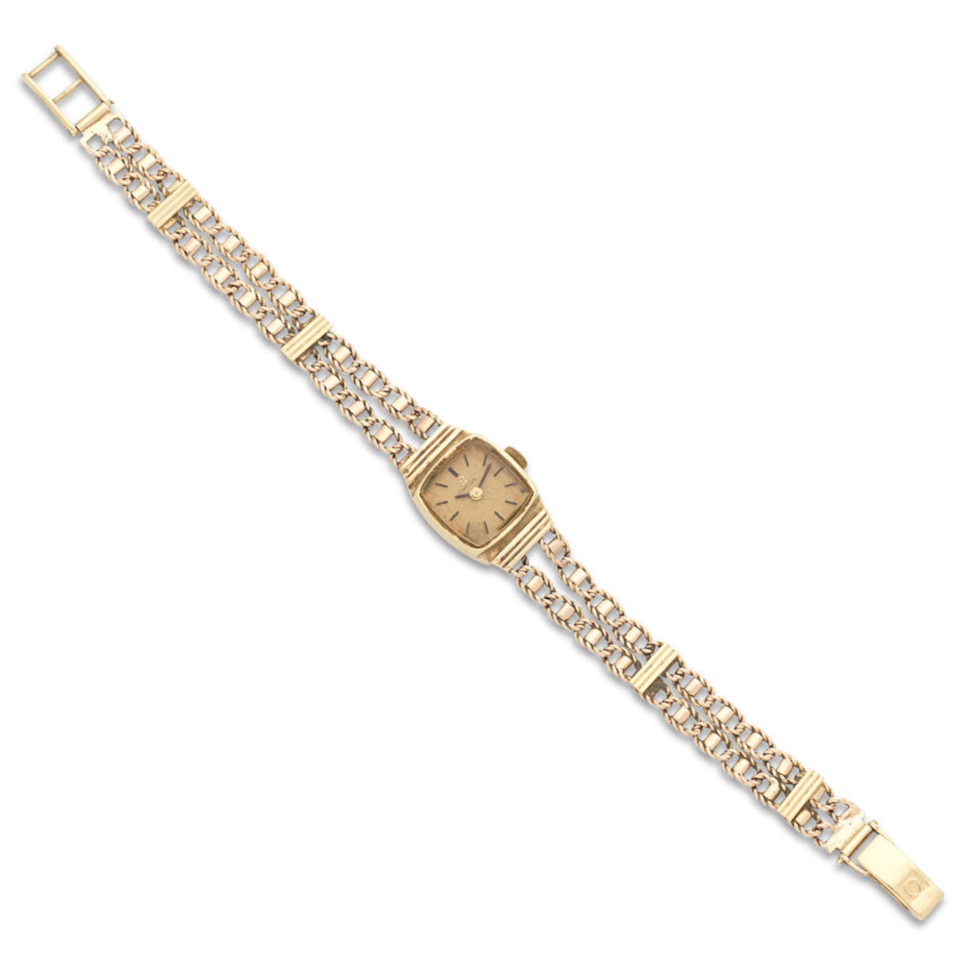 Omega. A lady's 9K gold manual wind bracelet watch Birmingham Hallmark for 1973 - Image 5 of 5