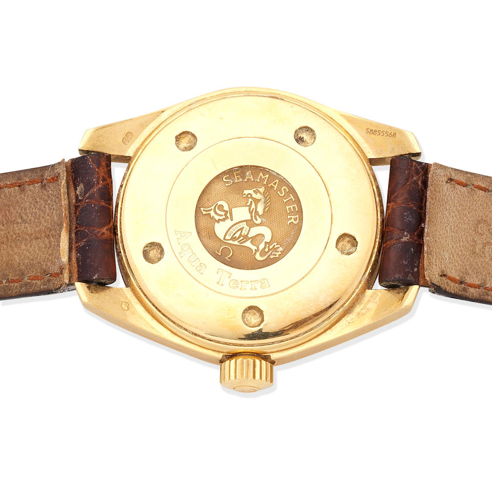 Omega. A lady's 18K gold quartz calendar wristwatch Seamaster Aqua Terra, Ref: 26773037, Purch... - Image 5 of 5