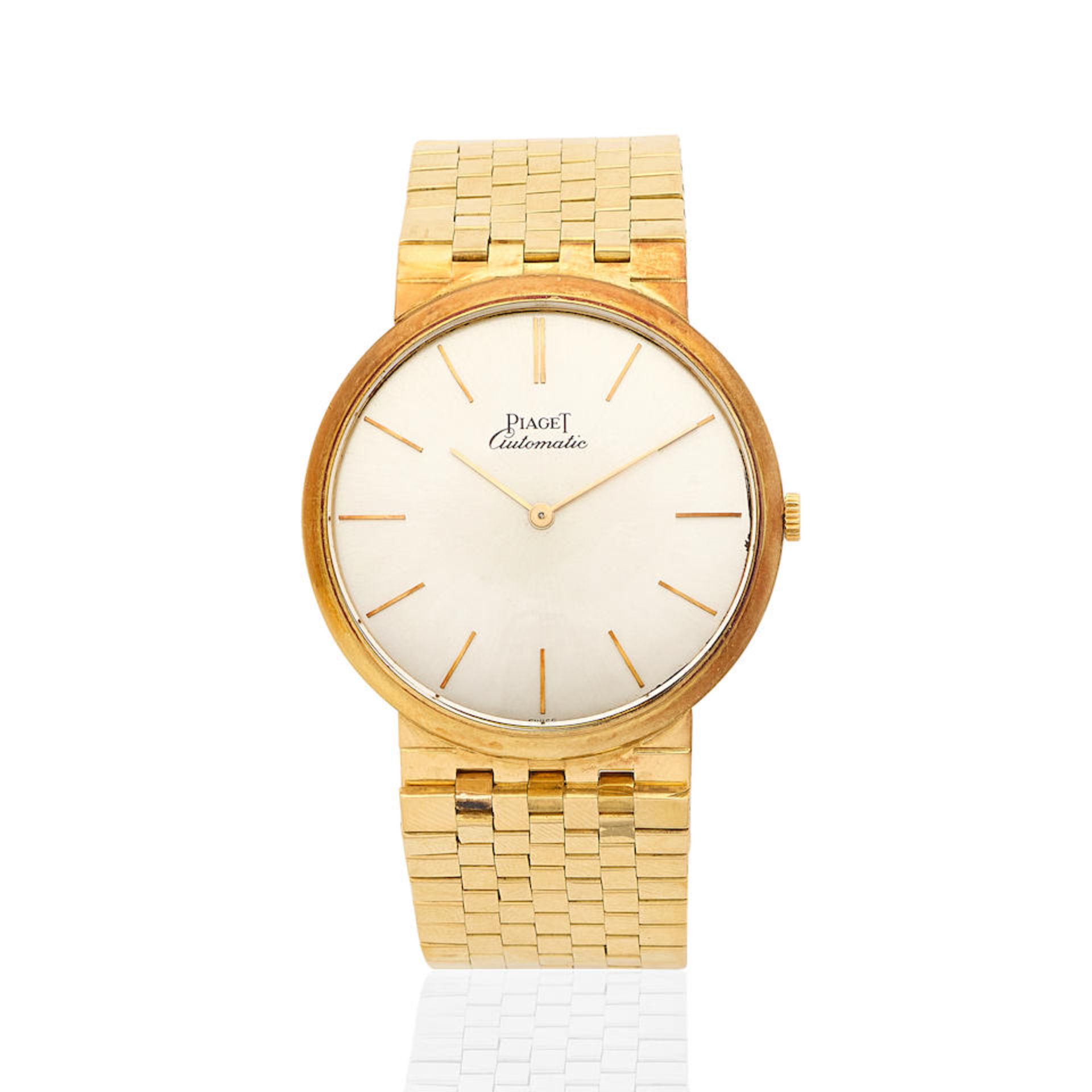 Piaget. An 18K gold automatic bracelet watch Ref: 12603, Circa 1990