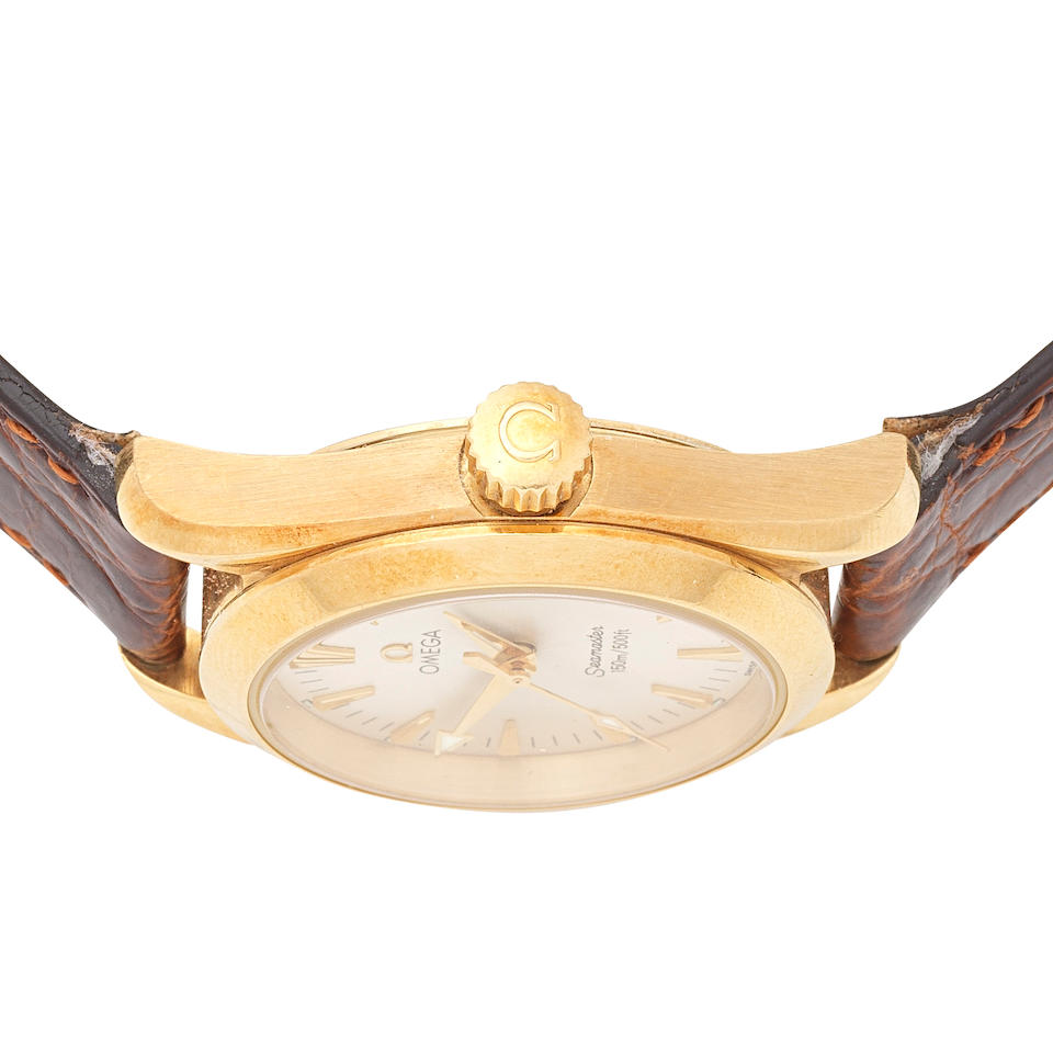 Omega. A lady's 18K gold quartz calendar wristwatch Seamaster Aqua Terra, Ref: 26773037, Purch... - Image 3 of 5