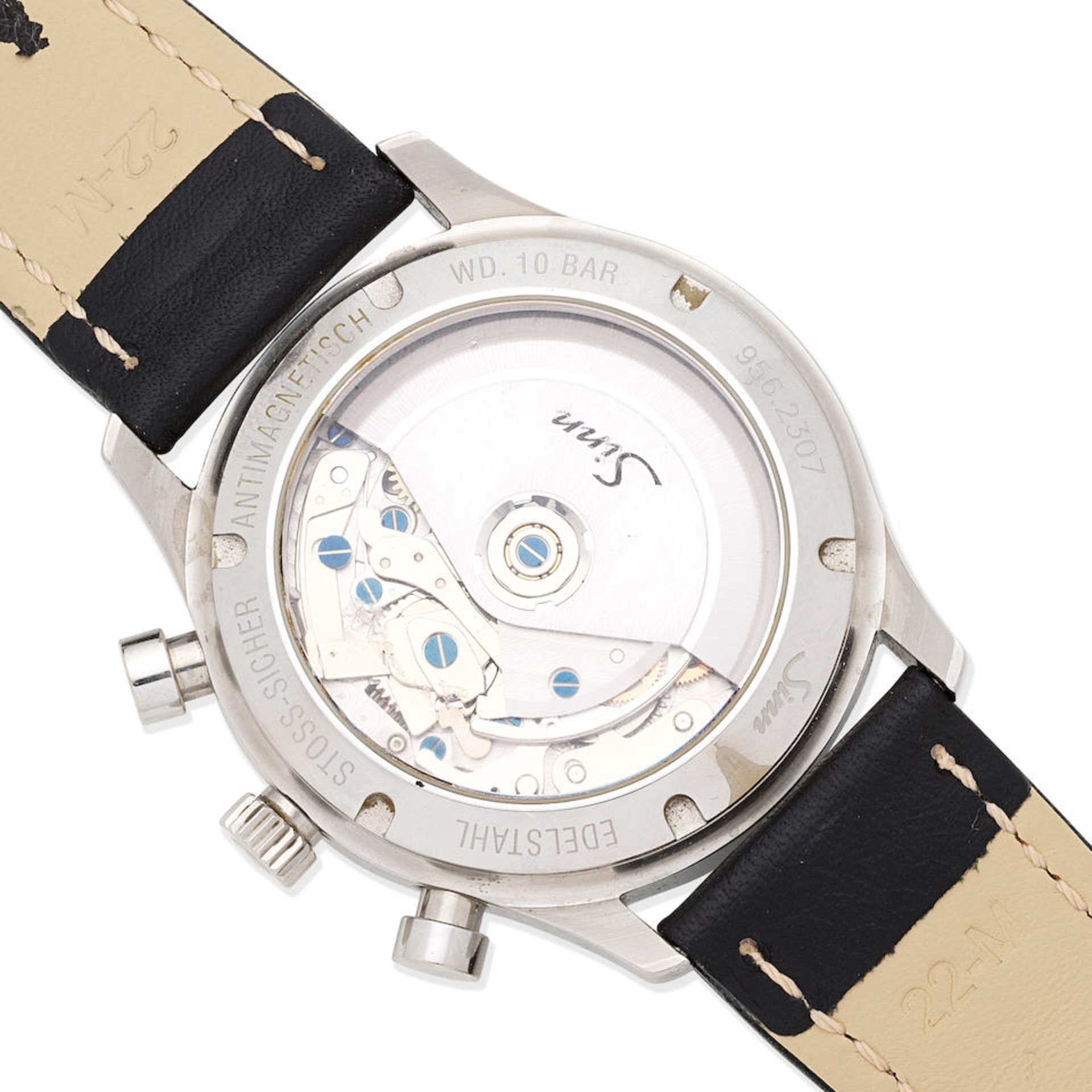 Sinn. A stainless steel automatic calendar chronograph wristwatch with power reserve Ref: 956.23... - Bild 2 aus 5