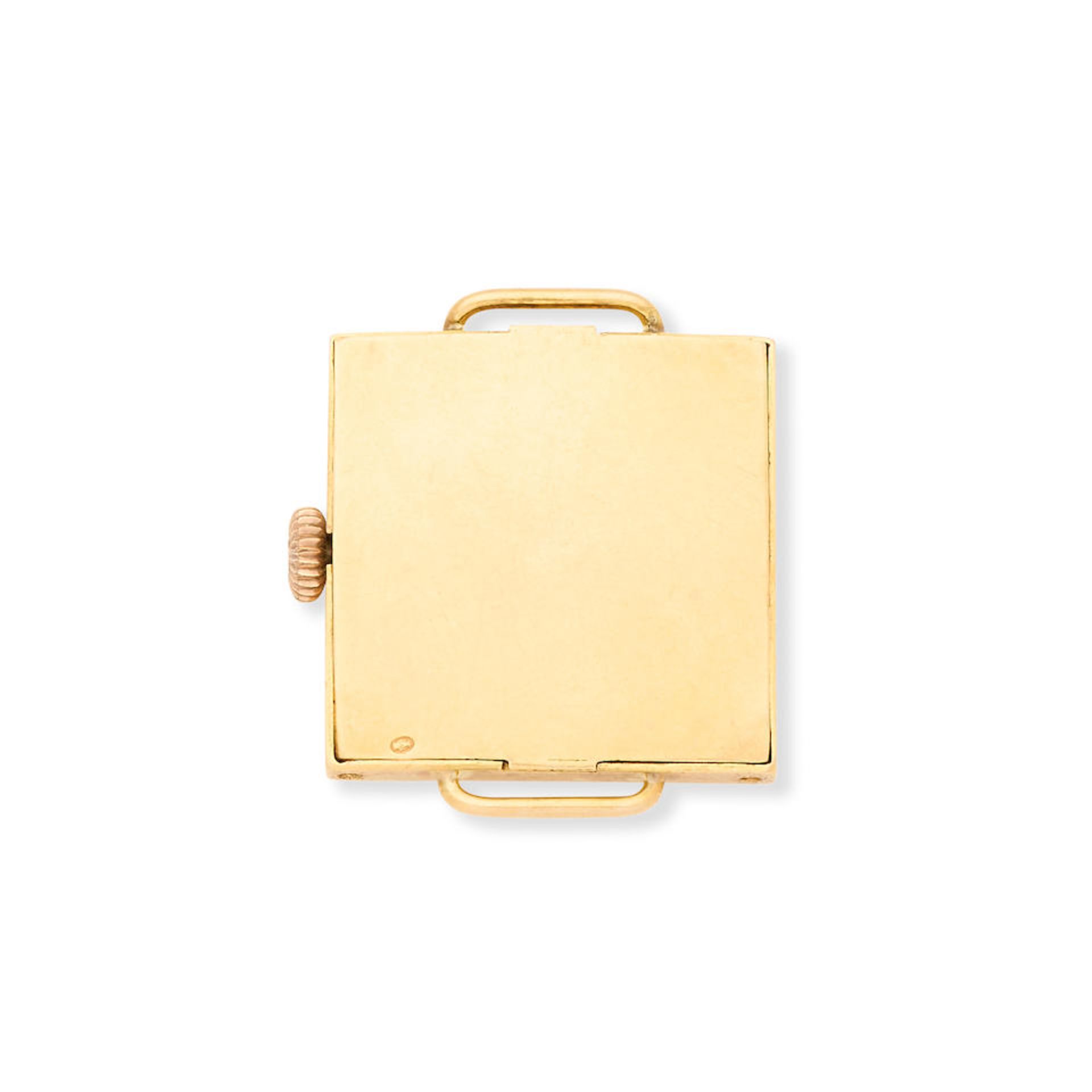 An 18K gold and enamel diamond set wristwatch Circa 1920 - Image 2 of 2