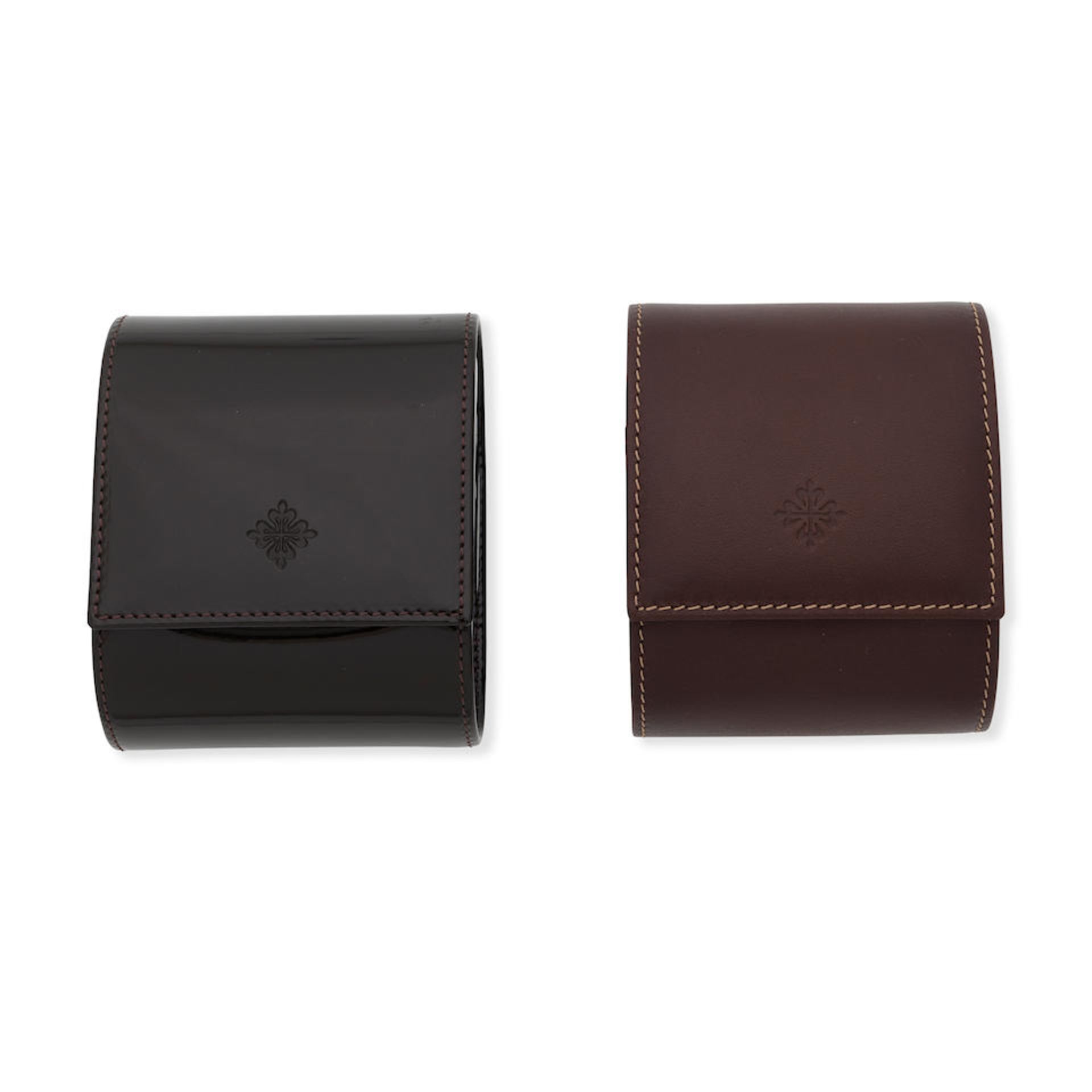 Patek Philippe. A lot of two leather cases for single watches (2) Circa 2010