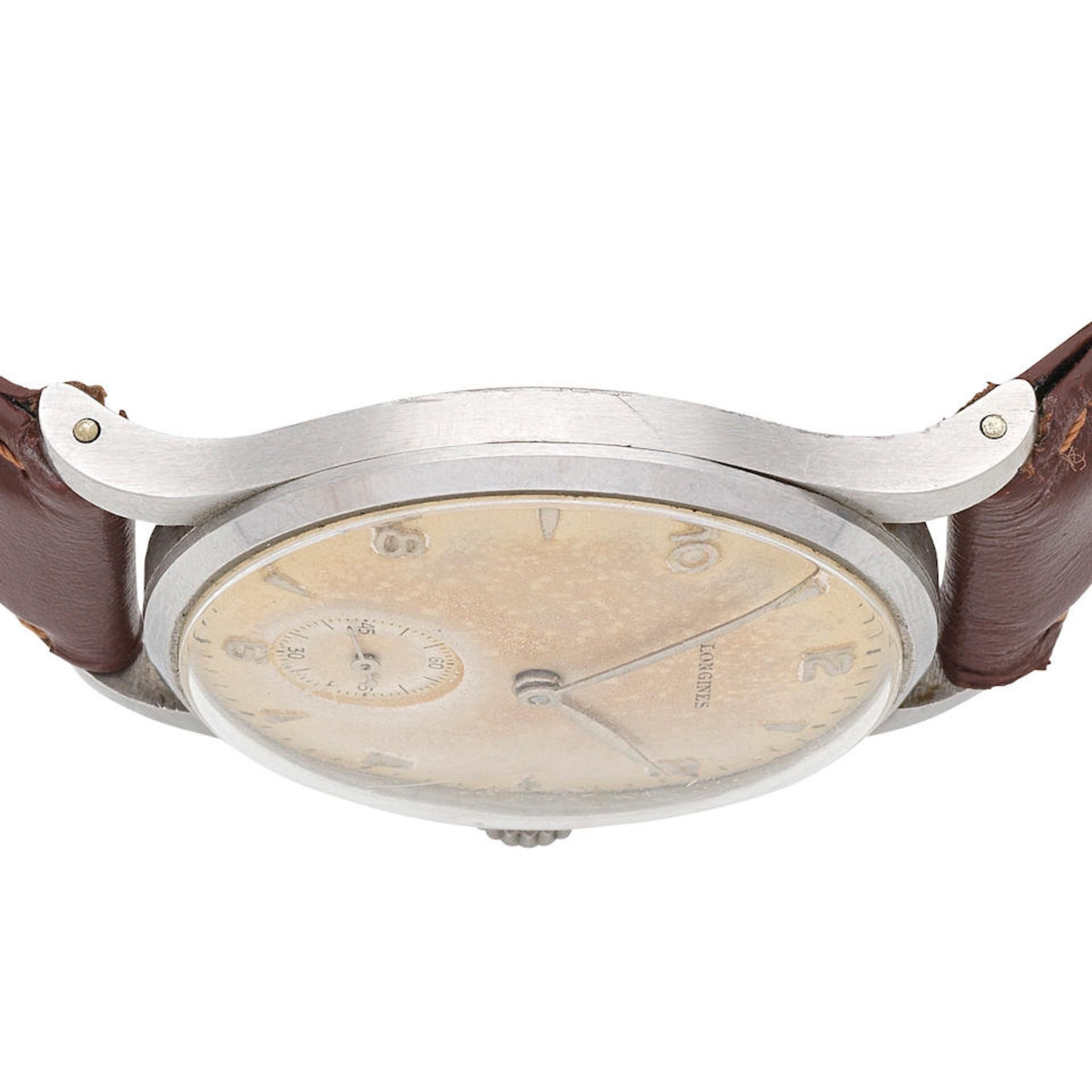 Longines. A stainless steel manual wind bracelet watch Circa 1948 - Bild 2 aus 5