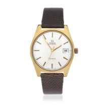 Omega. A gold plated stainless steel automatic calendar wristwatch Ref: 166.041, Circa 1970