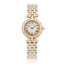 Cartier. A lady's stainless steel and gold quartz bracelet watch Panthère Vendôme, Re...