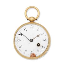 Barrauds, Cornhill, London. An 18K gold key wind open face pocket watch London Hallmark for 1820