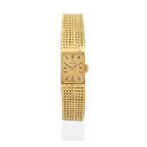 Omega. A lady's 18K gold manual wind bracelet watch with sigma dial Ref: BA 711.1063, Purchased ...